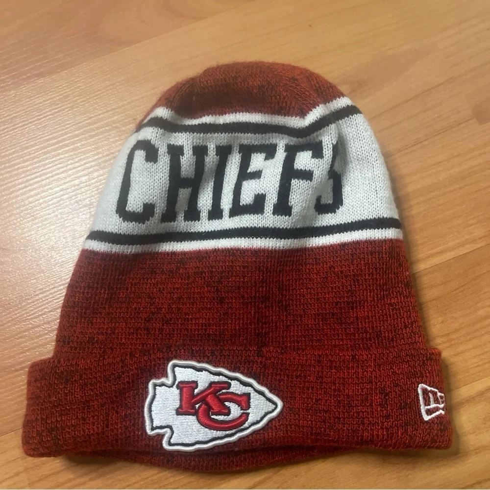 Kansas City Chiefs NFL New Era Cap Hat beanie Kids Logo Red White Black